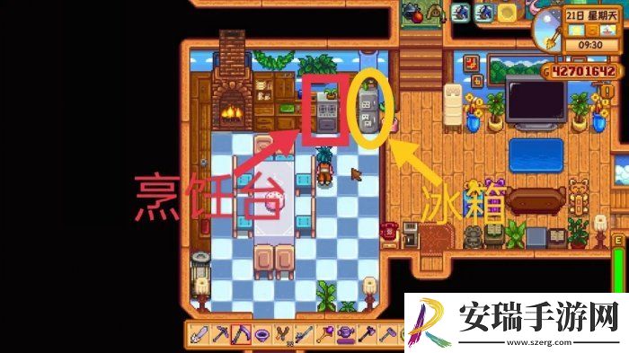 星露谷物语如何进行烹饪