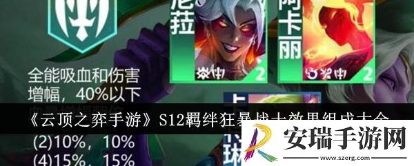 云顶之弈手游S12羁绊狂暴战士效果有哪些