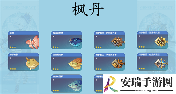 原神提瓦特可钓鱼鱼种类有多少