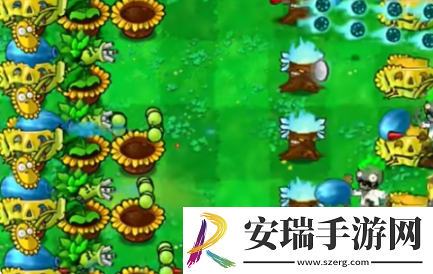 植物大战僵尸杂交版迷你游戏你看他们像柱子一样怎么过