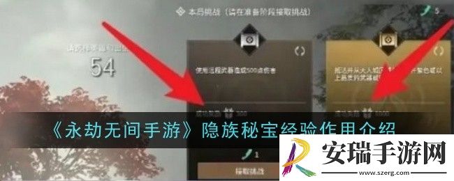 永劫无间手游隐族秘宝经验作用是什么
