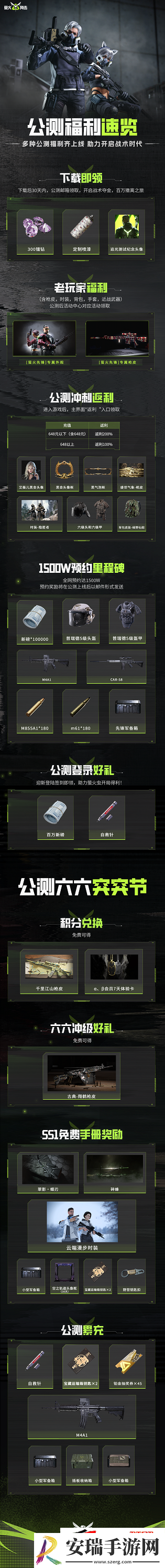 萤火突击公测福利内容