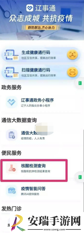 辽事通核酸检测报告怎么查询