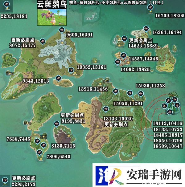 创造与魔法云斑鹦鸟位置