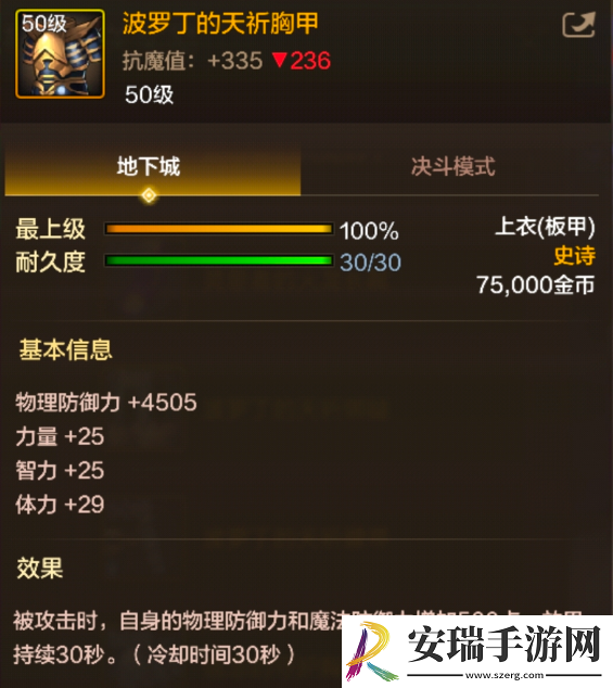 地下城与勇士起源波罗丁的天祈胸甲装备是什么