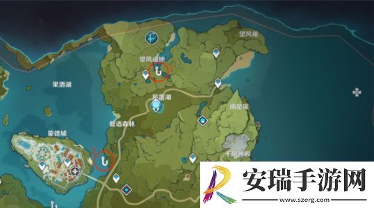 原神蒙德钓鱼点位置都在哪
