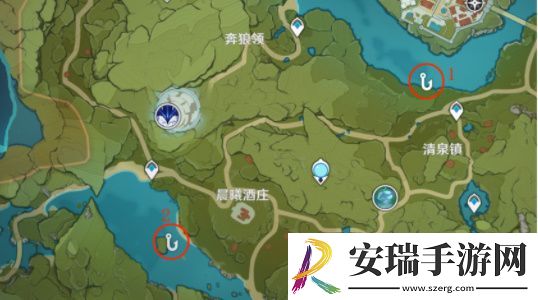 原神蒙德钓鱼点位置都在哪