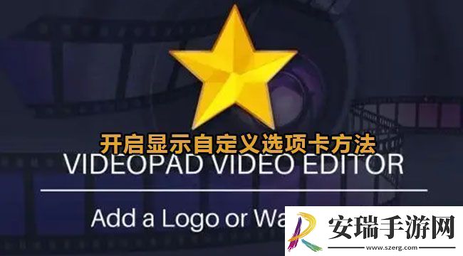 videopad怎么设置显示自定义选项卡