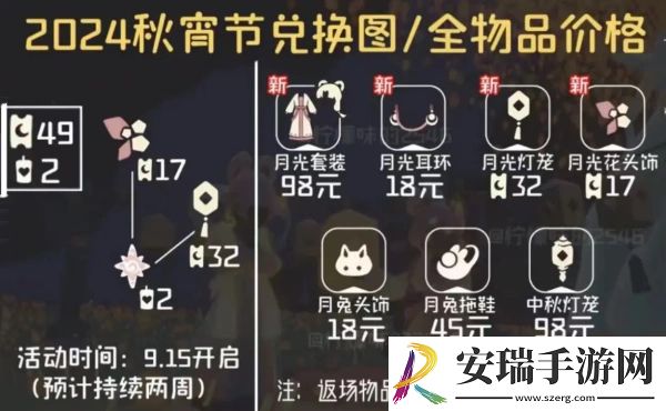 光遇2024年秋宵节物品有哪些