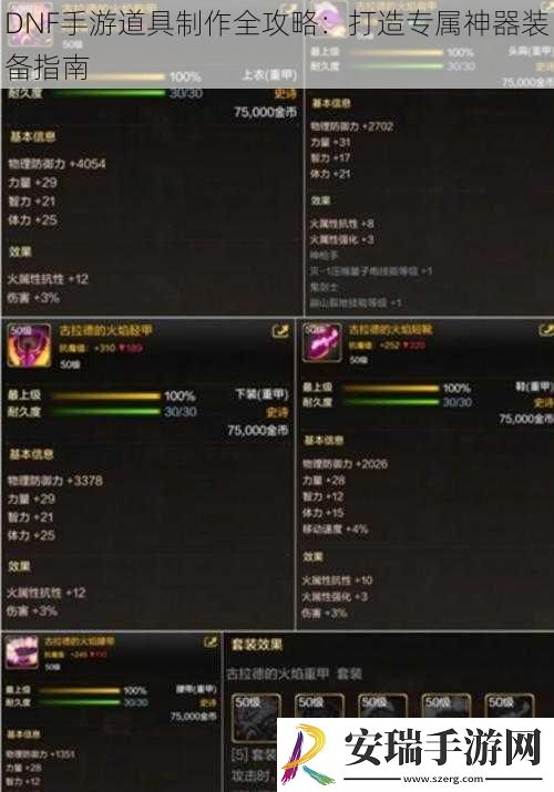 DNF手游道具制作全攻略