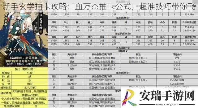 新手玄学抽卡攻略
