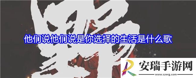 他们说他们说是你选择的生活是什么歌