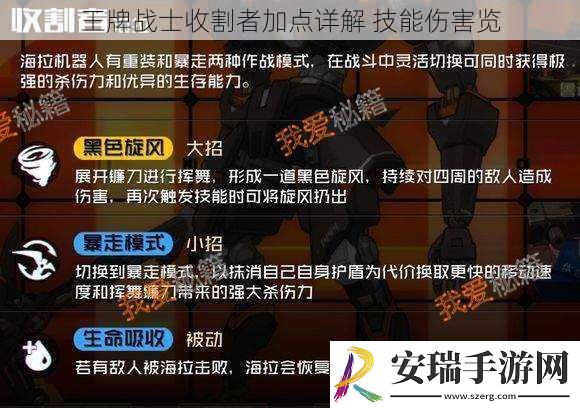 王牌战士收割者加点详解
