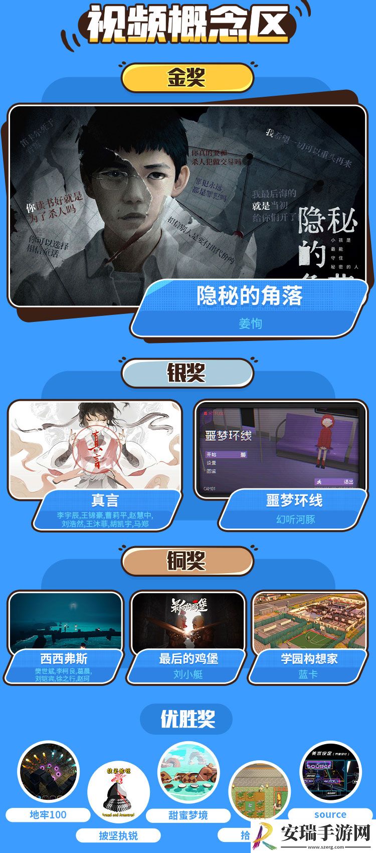 “人人都是游戏创作家”游戏创作大赛**收官！
