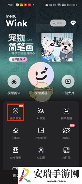 wink怎么修复画质