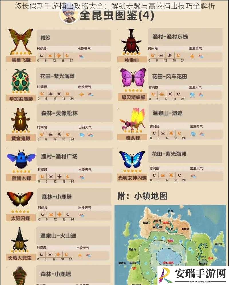 悠长假期手游捕虫攻略大全