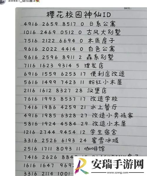 “樱花校园女生宿舍ID”传奇