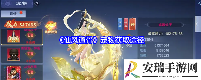 仙风道骨宠物怎么获得