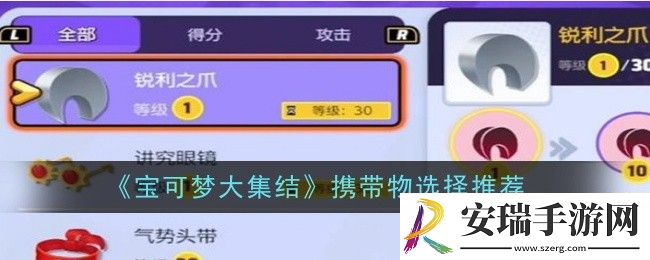 宝可梦大集结携带物怎么选择