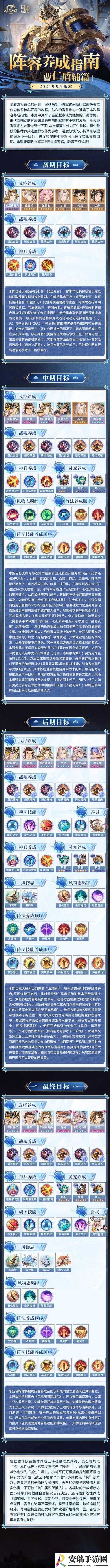 三国志幻想大陆曹仁单神将阵容推荐