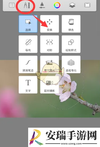 sketchbook怎么选择区域并移动