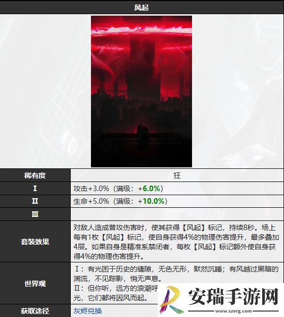 无期迷途风起烙印有什么属性