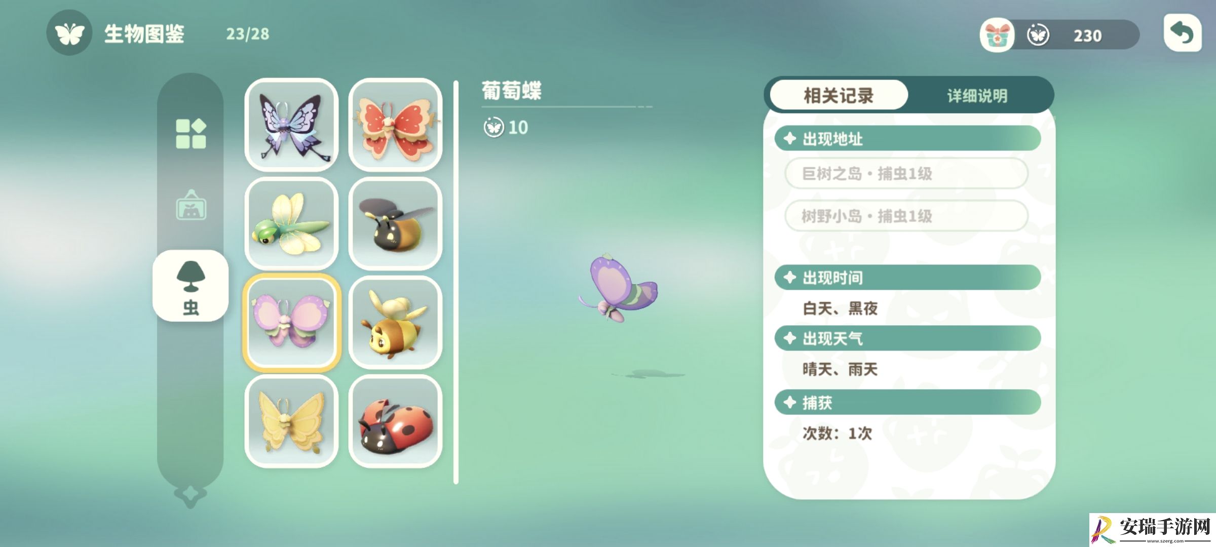 米姆米姆哈葡萄蝶怎么捕捉