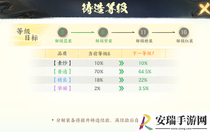 少年歌行风花雪月怎么解锁高品质装备