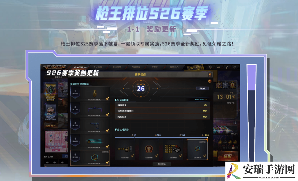 cf枪王排位25赛季什么时候结束