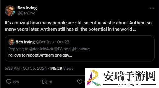 首席制作人仍希望能重启圣歌