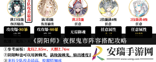 阴阳师夜探鬼市阵容怎么搭配