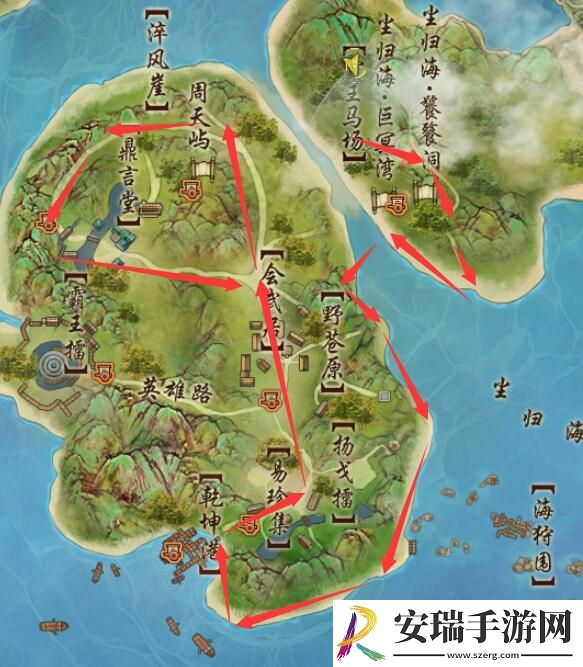 剑网3鲲鹏岛刷马点在哪