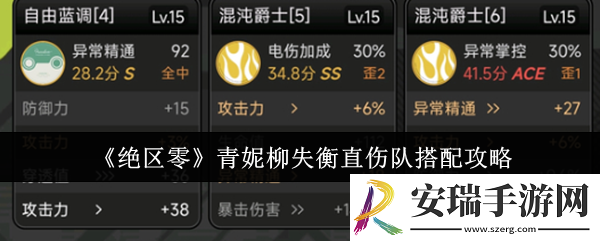 绝区零青妮柳失衡直伤队怎么搭配