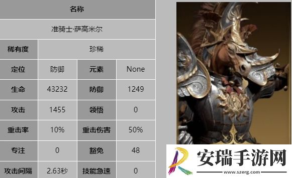 龙息神寂准骑士萨高米尔技能是什么