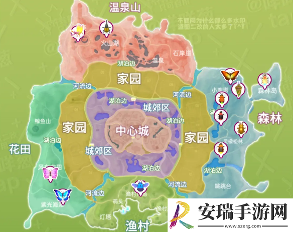 心动小镇捕虫分布图