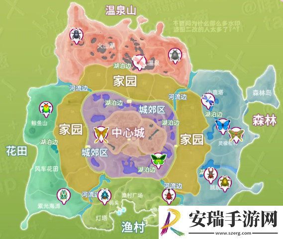 心动小镇捕虫分布图