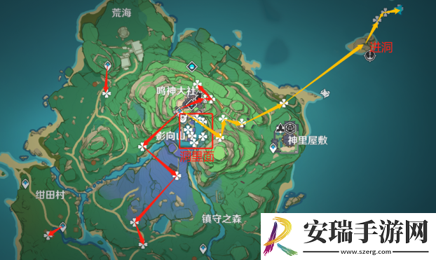 原神5.0鬼兜虫采集路线