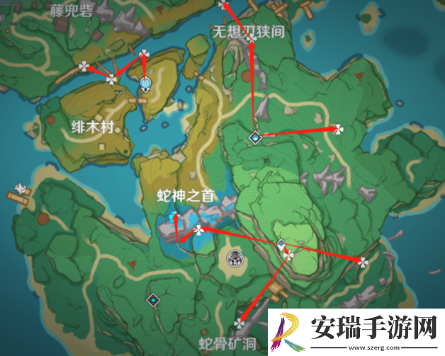 原神5.0鬼兜虫采集路线