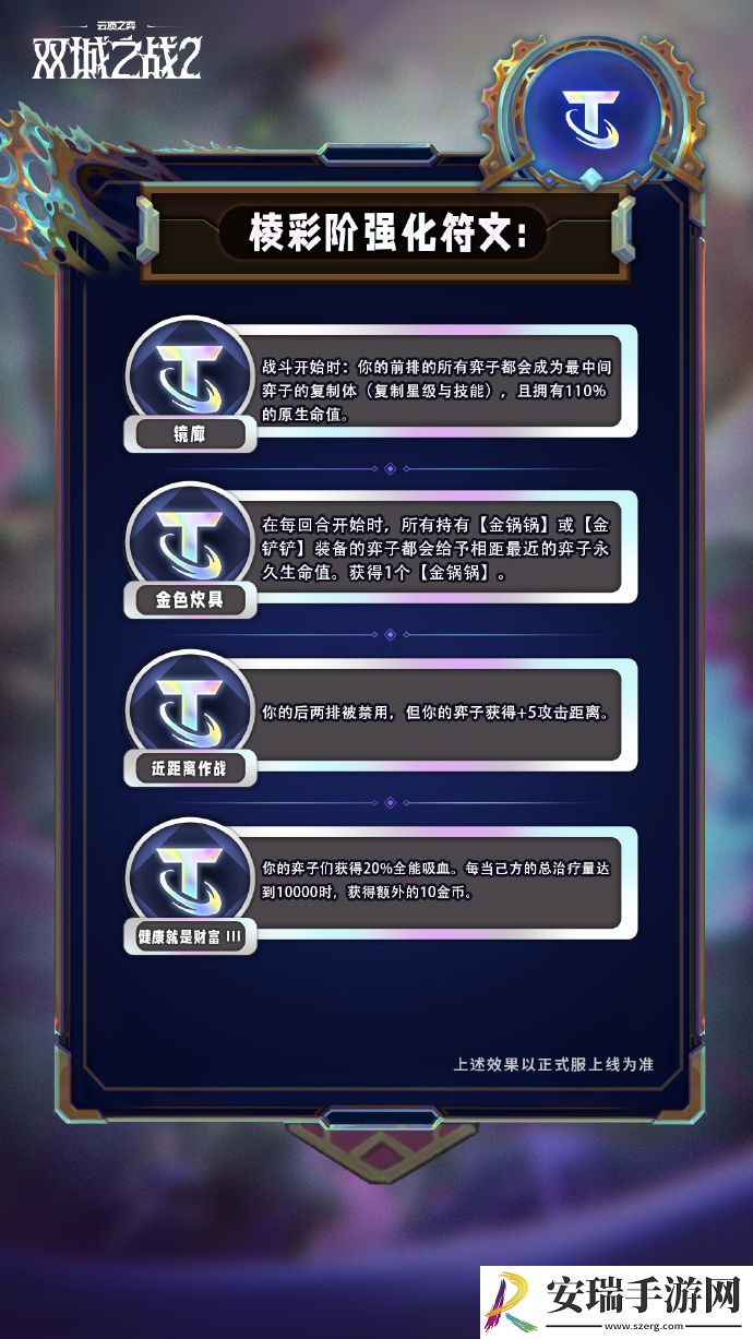 云顶之弈手游S13棱彩阶强化符文怎么样