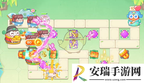 保卫萝卜4梁波波与祝秋秋第4关怎么过