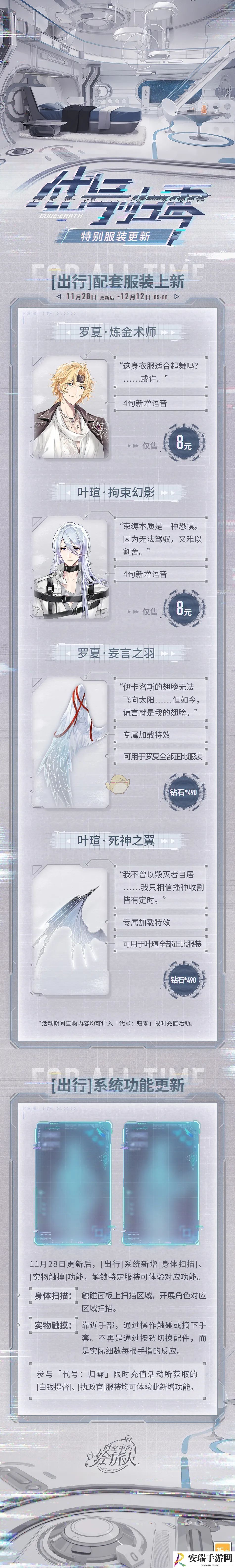 时空中的绘旅人代号归零特别服装更新