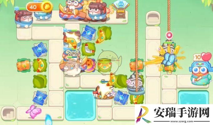 保卫萝卜4梁波波与祝秋秋第10关怎么过
