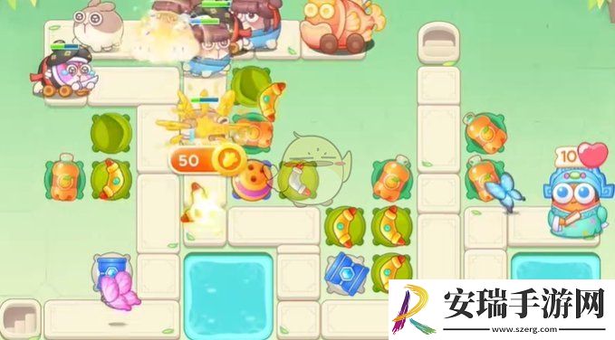 保卫萝卜4梁波波与祝秋秋第10关怎么过