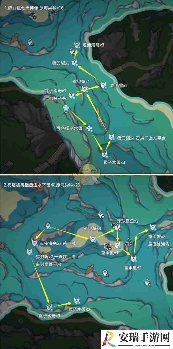 原神异海凝珠采集路线图介绍