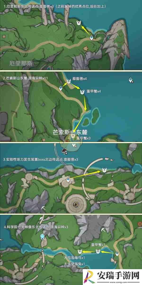 原神异海凝珠采集路线图介绍