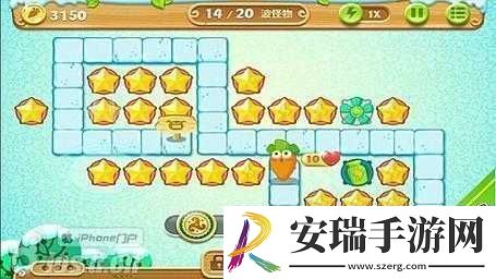 保卫萝卜2极地冒险第92关金萝卜图文全攻略