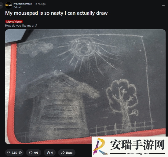 玩家晒“包浆”鼠标垫引热议
