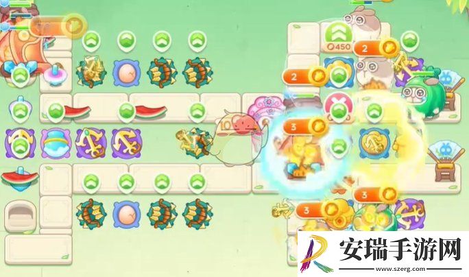 保卫萝卜4梁波波与祝秋秋第21关怎么过