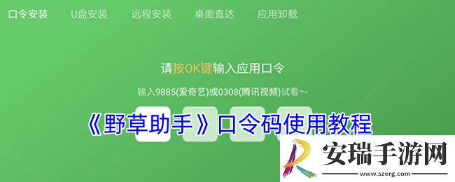 野草助手口令怎么用