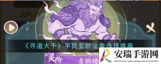 寻道大千平民玄阶法象选择什么